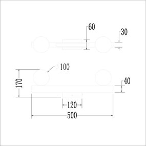 Aplică LED MAGNET LED/13W/230V + 2xG9/60W 3000/4000K alb