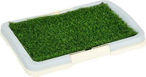PawHut Toaletă pentru Câini 3 Straturi cu Gazon, Grilă și Tavă 46,5x34x5,5 cm | Aosom Romania