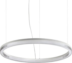 Lustra LED suspendata design circular CROWN SP D80 BIANCO