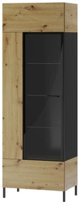 Vitrină Lorren 10 (stejar artisan + negru mat). 1068164