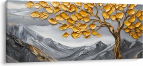 Tablou – Arbore cu frunze aurii (120x50 cm)