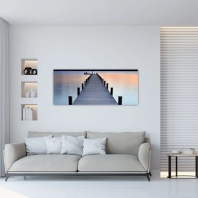 Tablou - Ponton de la Lacul Starnberger, Bavaria, Germania (120x50 cm)