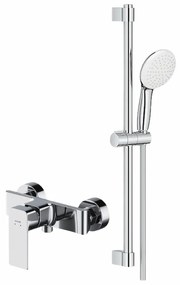 Set dus crom cu bara, para dus si furtun, Grohe New Tempesta 110 si baterie dus Cersanit Suaro