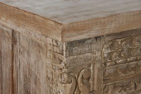 Consolă din lemn masiv de tec și mango sculptată manual," Imperial"