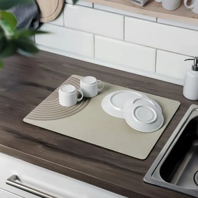 Scurgător de vase bej din cauciuc 50x40 cm Dima – Wenko