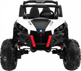 Masinuta Electrica cu acumulator pentru copii NOVOKIDS™ Buggy UTV , 2 locuri, 3-12 ani , max 50 kg , 2 Baterii de 12V, Lungime 124 cm, Alb cu Negru