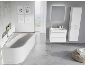 Ravak CA41000000 - Cadă de colț CHROME 170x105 cm acrilic/alb