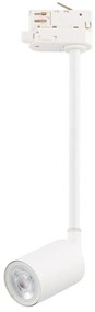 Lustră pe tijă pentru sistem de șină trifazică TOP 1xGU10/8W/230V alb