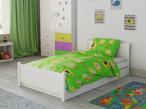 Lenjerie de pat bumbac pentru patut Happy sheep verde