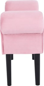Bancă, catifea Velvet, roz învechit/negru, BURDA