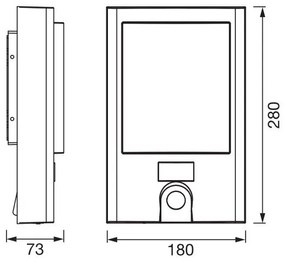 Corp de iluminat LED de exterior cu senzor și cameră Ledvance LED/22W/230V IP44 Wi-Fi