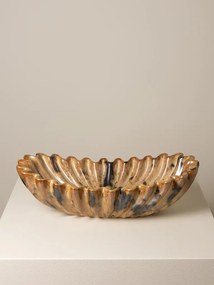 Tavă decorativă din ceramica in forma de scoica, "Ocean Whisper"