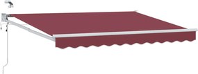 vidaXL Cort electric retractabil Roșu Burgund 3,5 x 2,5 m