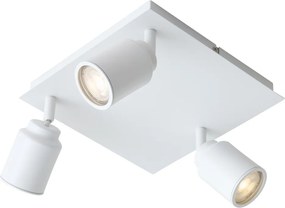 Spot de baie modern alb pătrat cu 3 lumini IP44 - Ducha