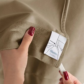 Draperie catifelată FILUMI bej închis 140 x 250 cm 1 buc