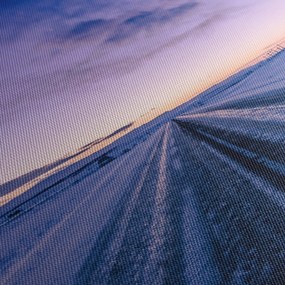 Tablou - autostrada iarna (120x50 cm)