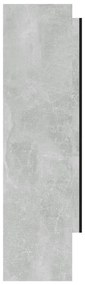 Dulap de baie cu oglinda, gri beton, 80x15x60 cm, MDF Gri beton