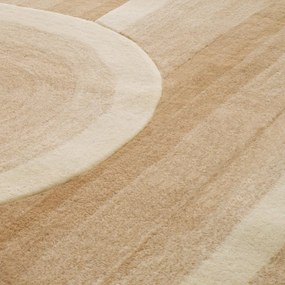 Covor design LUX tesut manual din lana Marsala 300x400