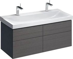 Dulap baza pentru lavoar suspendat Geberit Xeno2 gri 4 sertare 118 cm