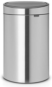 Cos de gunoi Brabantia Touch Bin New 650532, 40 L, Inchidere silentioasa si lina, Spate plat, Inox mat