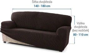 Nueva Textura Huse care se întind foarte bine NIAGARA ciocolatei fotoliu dublu (l. 140 - 180 cm)