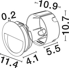 Spot incastrabil exterior IP65, LED CCT Sete corten