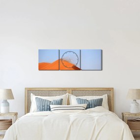 Tablou - Deșert nisipos (cu ceas) (90x30 cm)