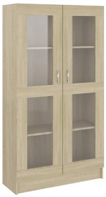 Dulap cu vitrina, stejar Sonoma, 82,5 x 30,5 x 150 cm, PAL