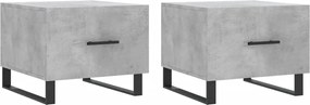 vidaXL Măsuțe de cafea, 2 buc., gri beton, 50x50x40 cm, lemn compozit