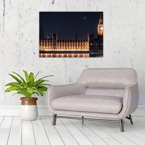Tablou pe sticlă cu Big Ben din Londra (70x50 cm)