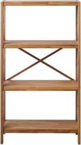 Etajeră în culoare naturală din lemn de stejar 70x124 cm X-Shelf – Unique Furniture