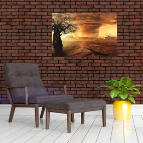 Tablou cu norii portocalii (90x60 cm)