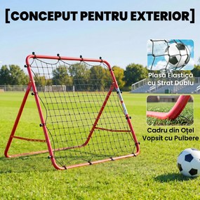 SPORTNOW Plasă Rebounder pentru Fotbal, Ușor de Montat, cu 5 Unghiuri Ajustabile, Echipament Portabil pentru Antrenament și Practică de Fotbal, Baseball și Softball în Grădină sau în Parc | Aosom Romania