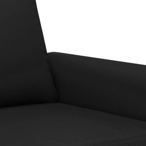 Canapea cu 2 locuri, negru, 120 cm, piele ecologica Negru, 152 x 77 x 80 cm