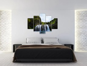 Tablou - Stânci cu cascadă (150x105 cm)