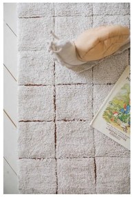 Covor crem lavabil/țesut manual din bumbac 200x300 cm Mosaic – Lorena Canals