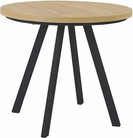 Masa extensibila PARES, stejar artisan/negru, PAL laminat/metal, 90/18