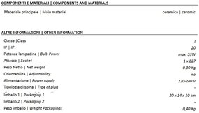 Spot incastrabil design retro realizat manual din ceramica VINTAGE