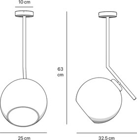 Lustra din alama stil modern Art Deco Spheres