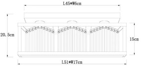 Lustră aplicată MATHILDE 3xE27/40W/230V Globo 15697-3D