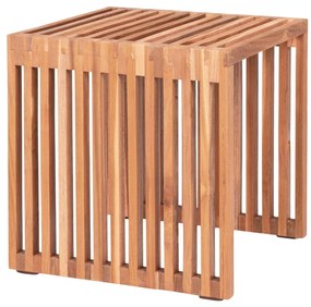 Pego masă mică, lemn de tec, natural, 40x40x40 cm