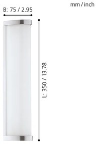 Aplică LED pentru baie Eglo 94712 GITA 2 1xLED/8W/230V IP44