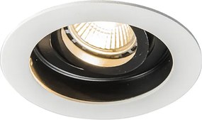 Spot încastrat inteligent alb cu oțel, inclusiv Wifi GU10 - Rondoo