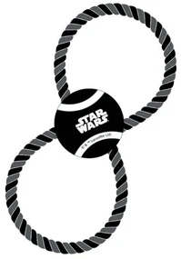 Star Wars jucărie pentru câini cu minge de tenis și frânghie