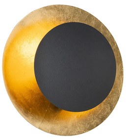Aplică Art Deco neagră cu aur - Emilienne