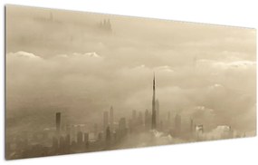 Tablou - Oraș în nori (120x50 cm)