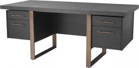 Birou design elegant LUX Canova, gri inchis 114207 HZ