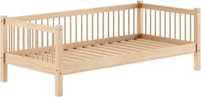 Pat pentru copii în culoare naturală din lemn de fag cu somieră 90x200 cm Forrest – Vipack