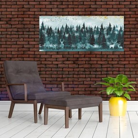 Tablou - Animale din pădure (120x50 cm)