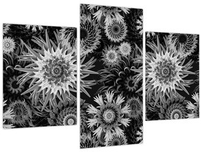 Tablou - Ciulini negri și albi (90x60 cm)